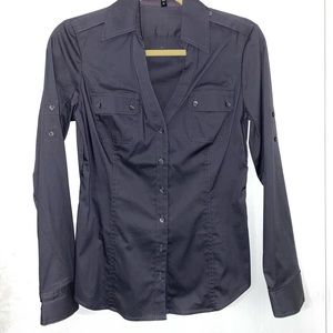 EXPRESS SLIM FIT PORTIFINO DRESS SHIRT BUTTON DOWN